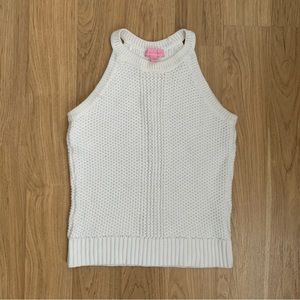 White Lily Pulitzer Knit Halter Tank